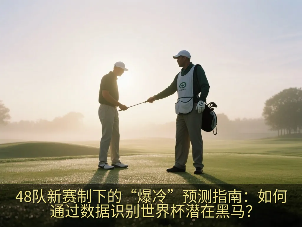 抽象插画：小草根球员在绿色球场上挑战巨人，背景为战术线条